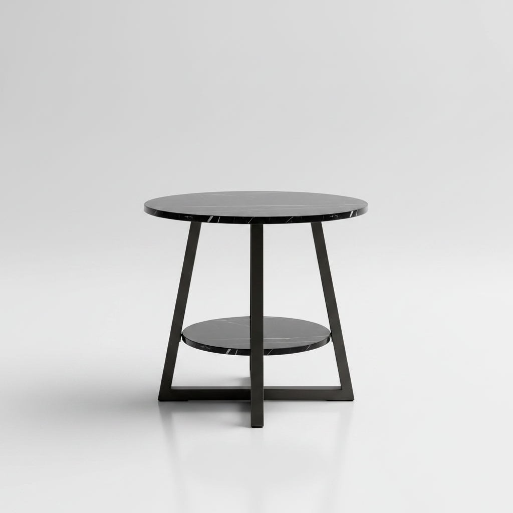 Double-Layer Compact Wooden Patio Coffee Table