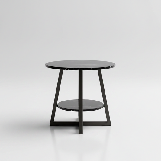 Double-Layer Compact Wooden Patio Coffee Table