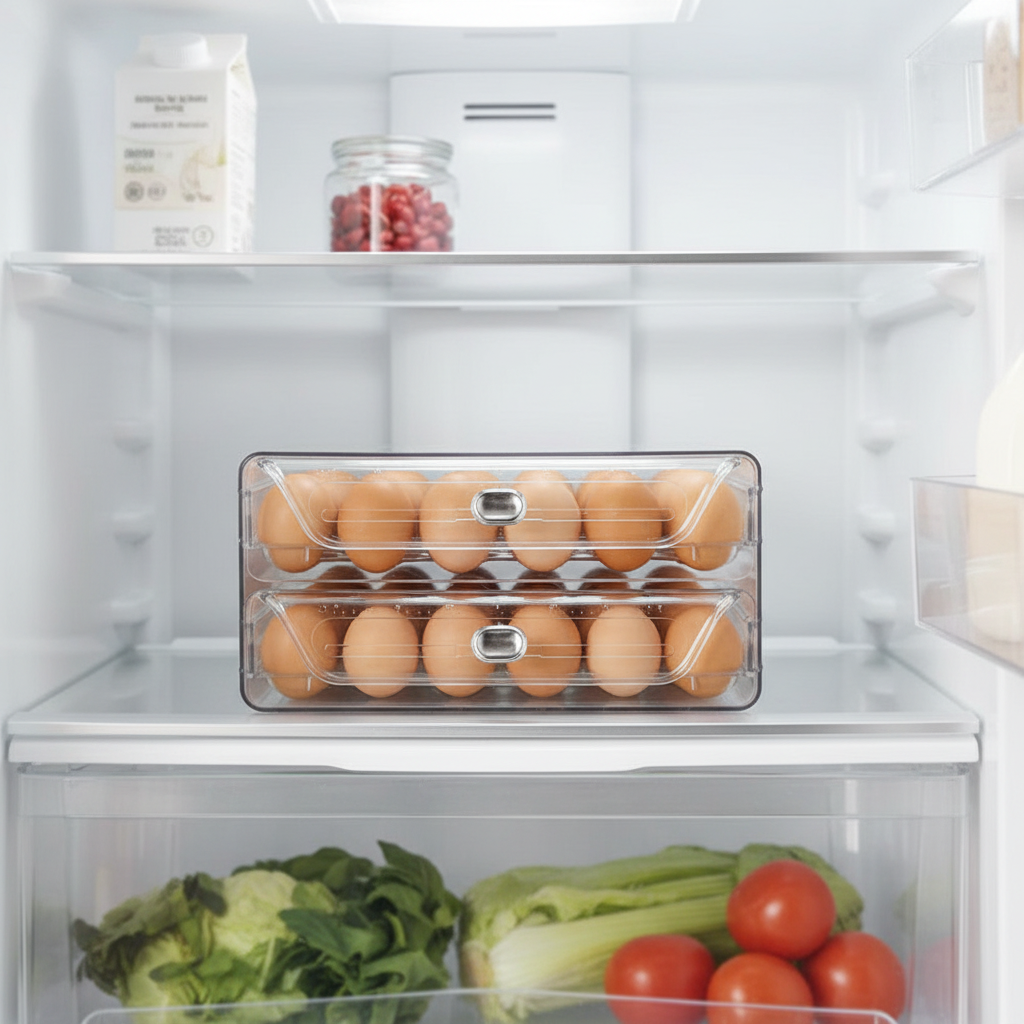 Space-Saving Refrigerator Egg Storage Box