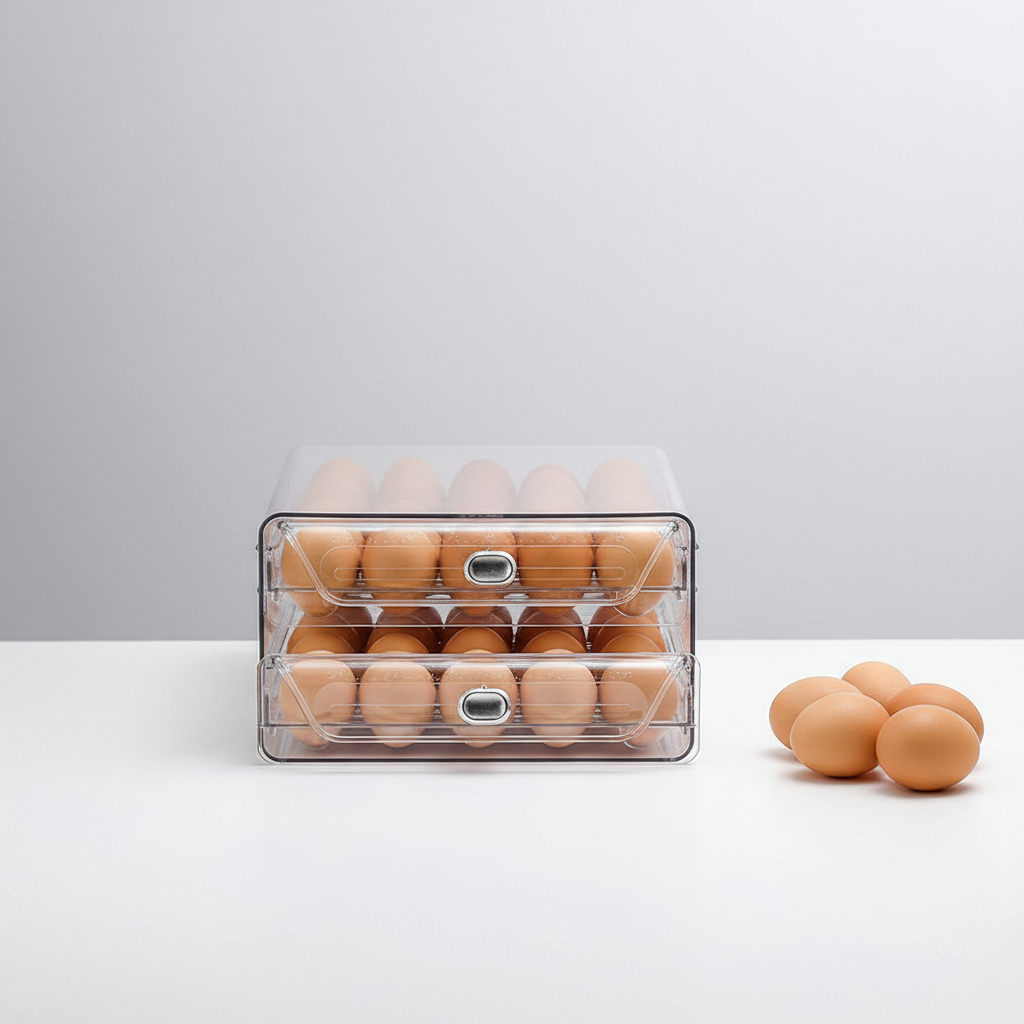 Space-Saving Refrigerator Egg Storage Box