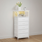 Charging Station Nightstand With LED Light