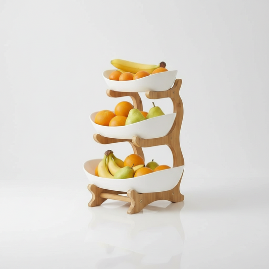 2/3-Tier Fruit Rack &amp; Snack Storage Tray