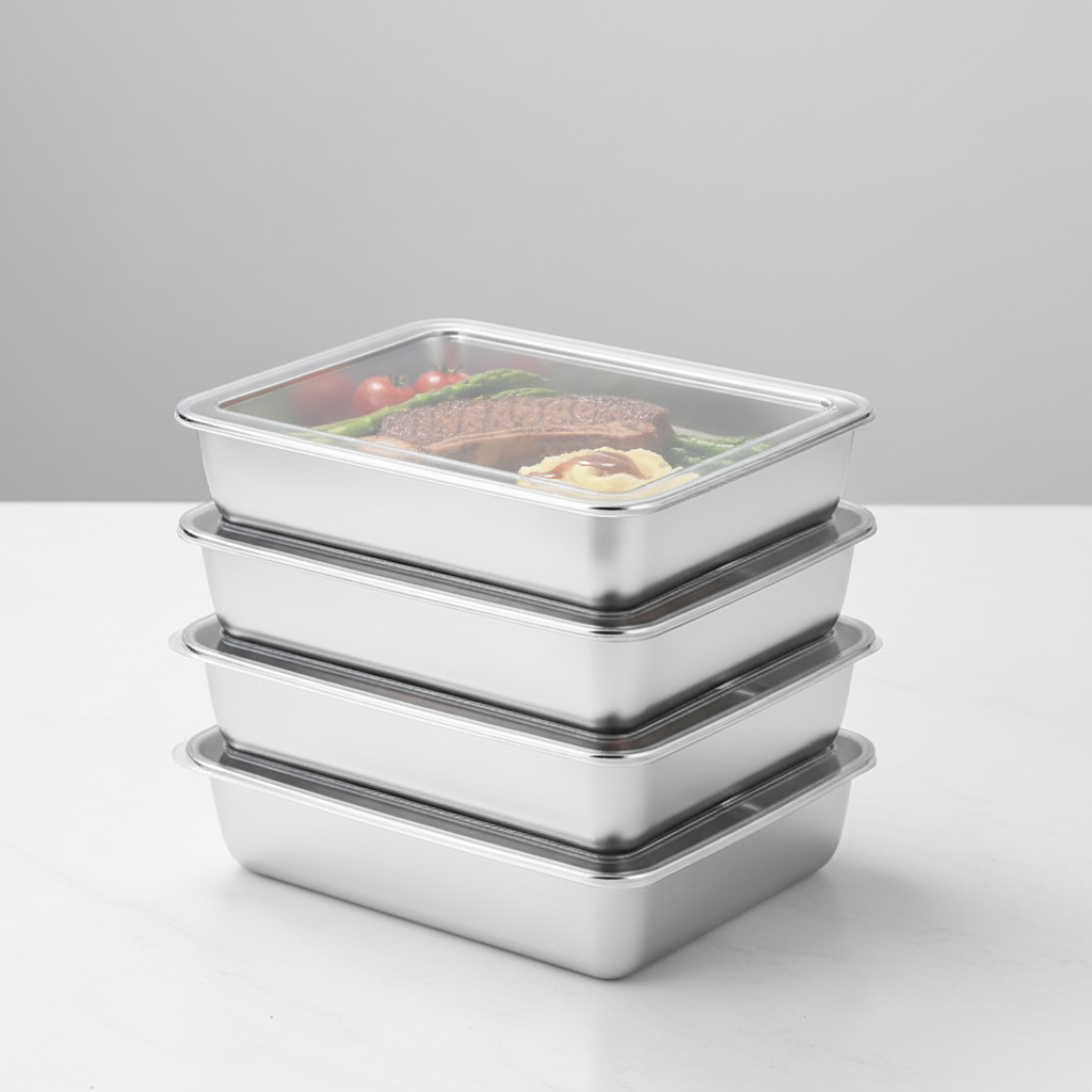 5-Piece Stainless Steel Storage Container Set