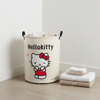 Hello Kitty Collapsible Laundry Basket | Sanrio Miniso Storage Bin with Handles