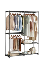Freestanding Clothes Wardrobe Rack | 3 Hanging Rods & Shelves, 54.3" Wide – MIRA