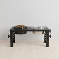 Adjustable Elevated Dog Bowl Stand | 5-Height Settings & Stainless Steel Bowls