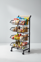 4-Tier Storage Cart with Wheels