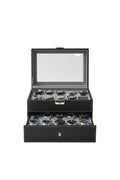 20-Slot Watch Box with Glass Lid | 2-Layer Lockable Display Case – MIRA