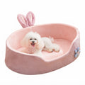 Woven Linen Pet Bed – Muted Sand | Breathable & Washable