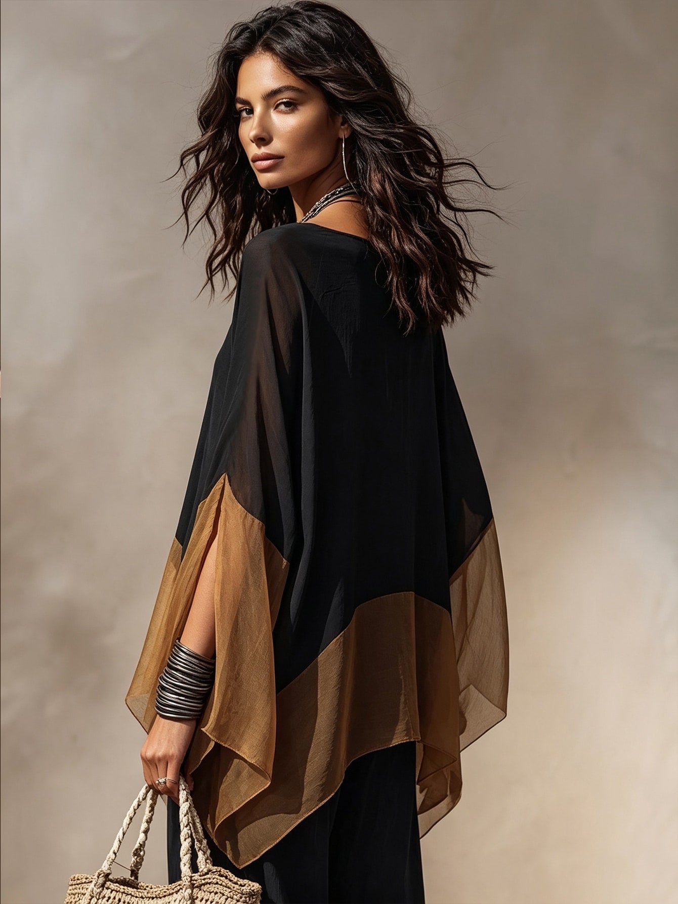 Women's Colorblock Asymmetrical Hem T-Shirt | Street Style | MIRA