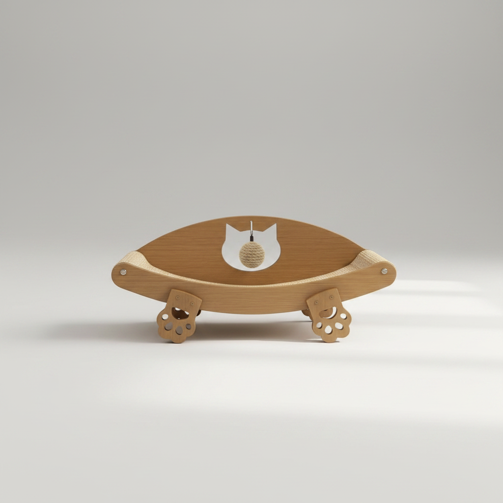 Sisal Cat Scratching Lounge Chair - Low Angle View