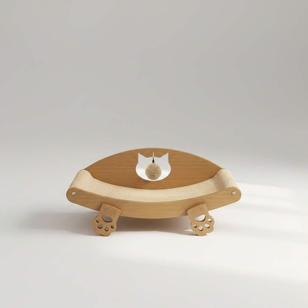 Sisal Cat Scratching Lounge Chair - Front View