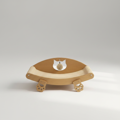 Sisal Cat Scratching Lounge Chair - Front View