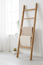 5-Tier Farmhouse Blanket Ladder | Decorative Ladder Shelf for Living Room – MIRA