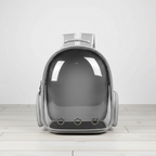 Gray pet bubble backpack standalone studio shot