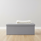 Storage ottoman bench - front view