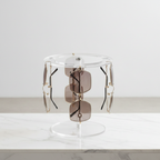 Acrylic sunglass display stand - left front angle
