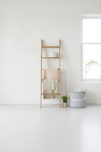 5-Tier Farmhouse Blanket Ladder | Decorative Ladder Shelf for Living Room – MIRA