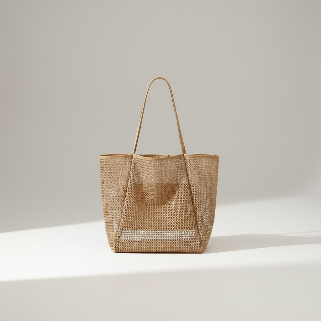 Mesh Beach Tote Bag - Front View