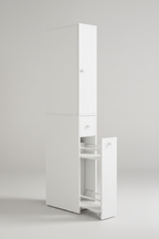 Slim Bathroom Storage Cabinet - Right 3/4 View