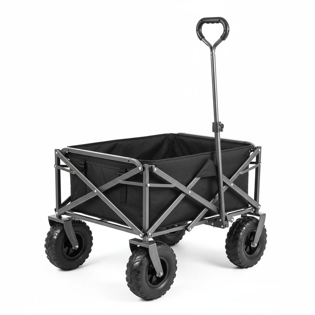 Heavy-duty folding cart - side view