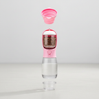 3-in-1 pet water bottle with collapsible bowl extended open
