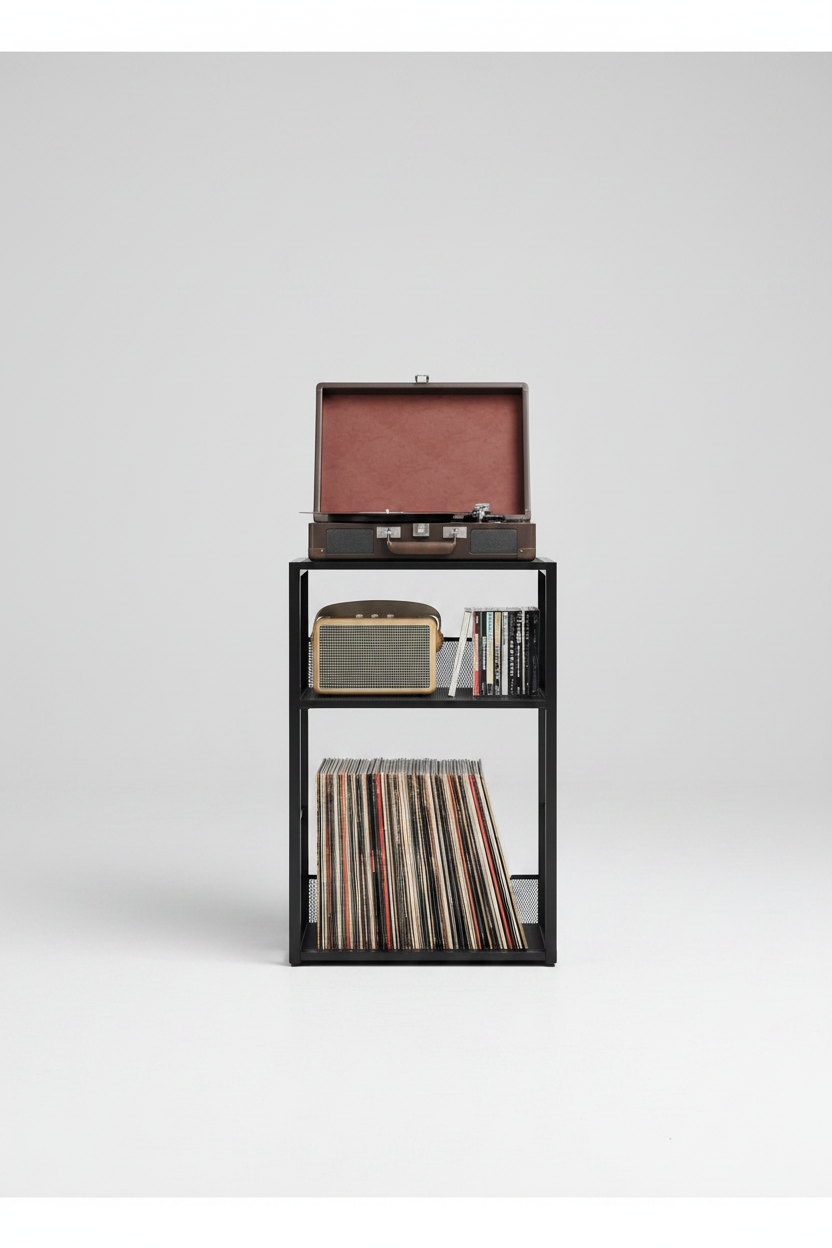 Record Player Stand - Low Angle View Studio