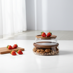 Glass food storage jars right 3/4 angle studio scene