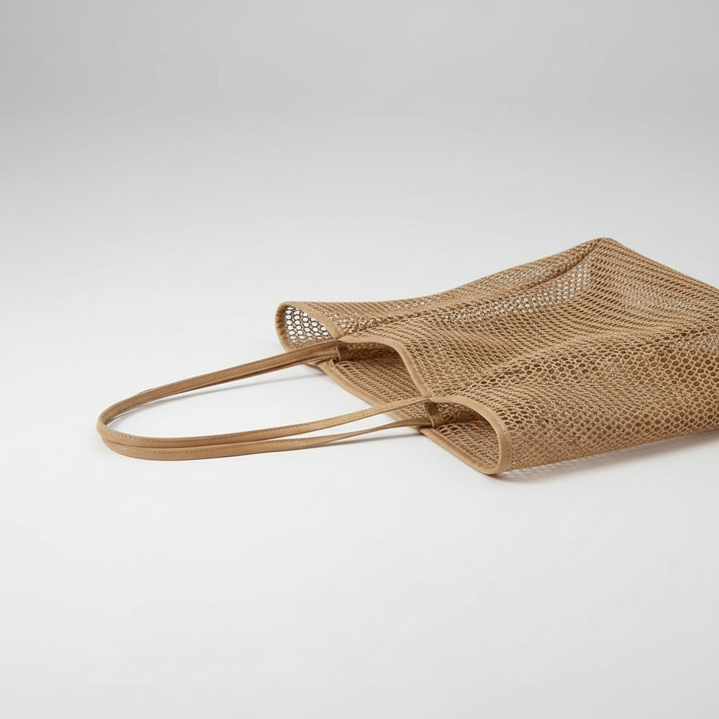 Mesh Beach Tote Bag - Detail Close-up
