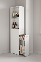 Slim Bathroom Storage Cabinet - Low Angle View