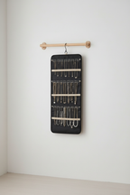 Jewelry organizer necklace hook side