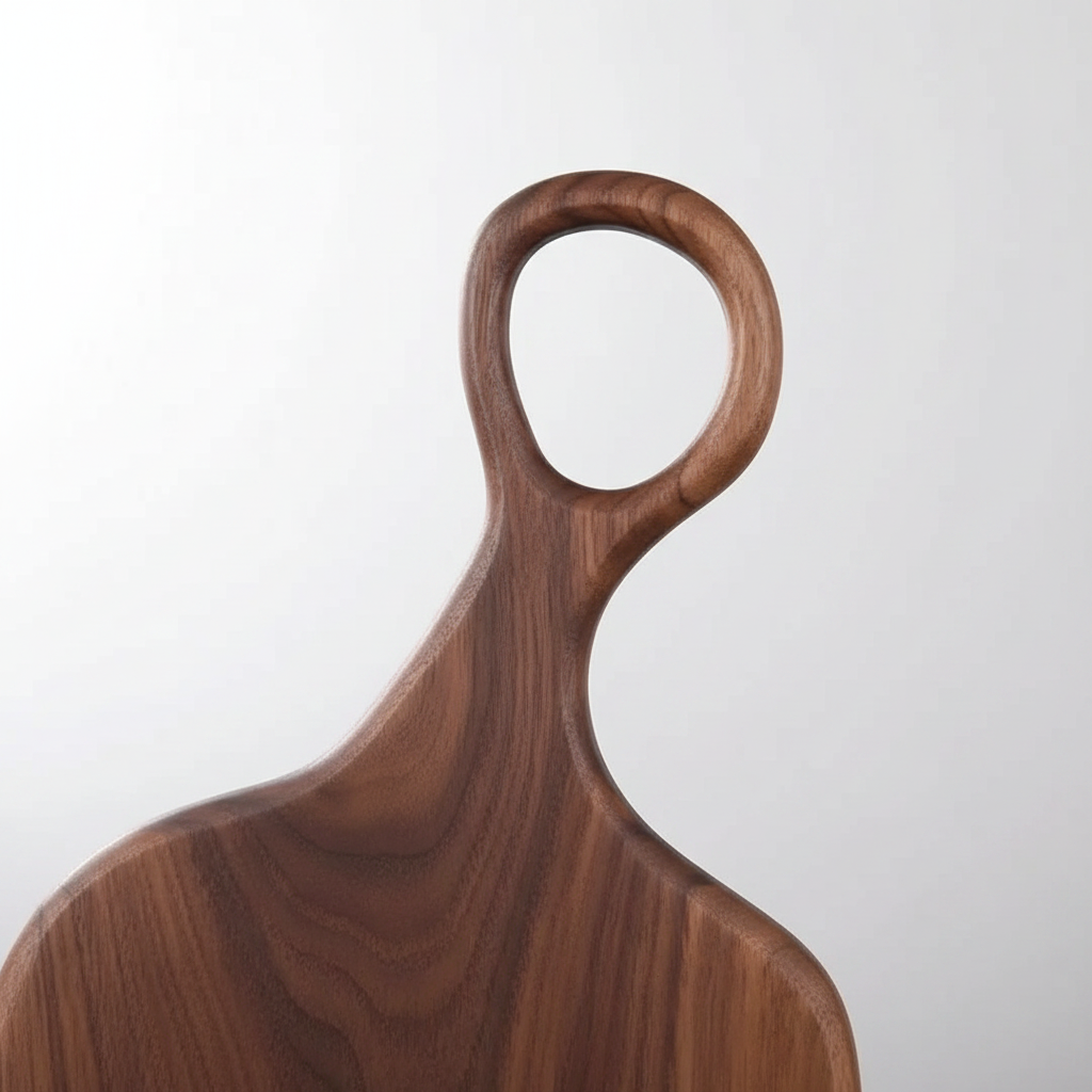 Wood grain and handle close-up