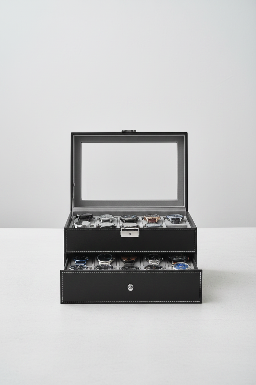 20-Slot Watch Box - Front View Studio