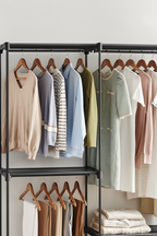 Clothes Rack - Upper Rods Close-up Studio