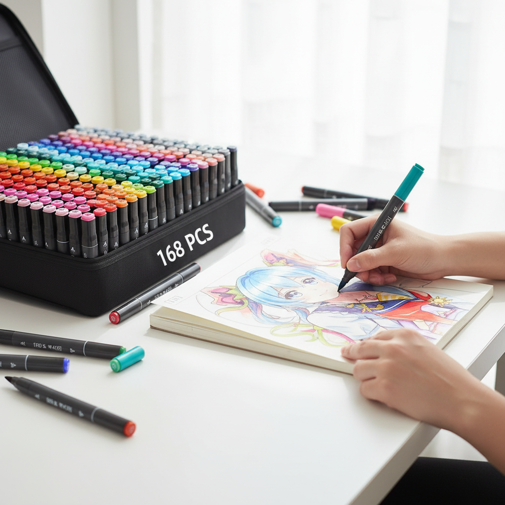 Artist drawing lifestyle scene